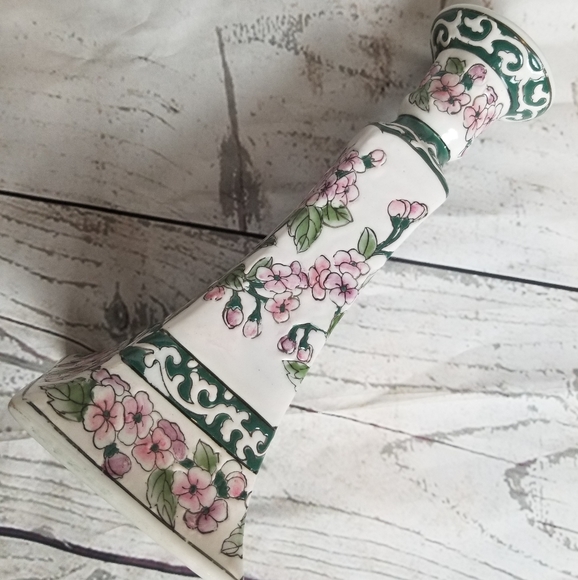 Vintage Floral CandleStick Holder - Picture 3 of 7